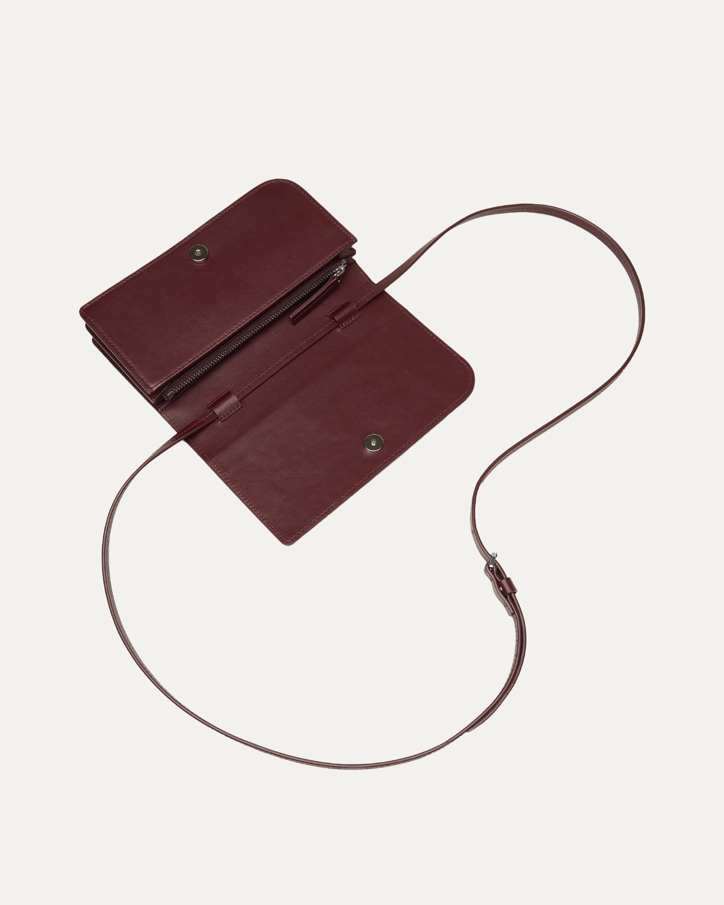 Arch Smooth Leather Wallet On Strap