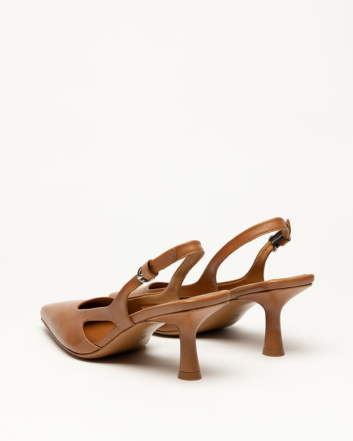 Holton Smooth Leather Slingback Heels