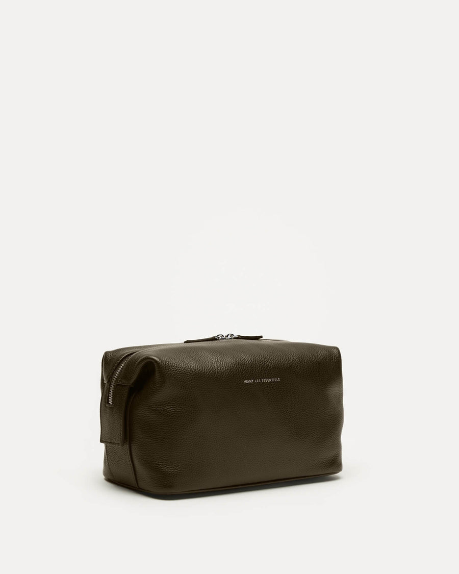 Kenyatta Pebble Grained Leather Toiletry Bag