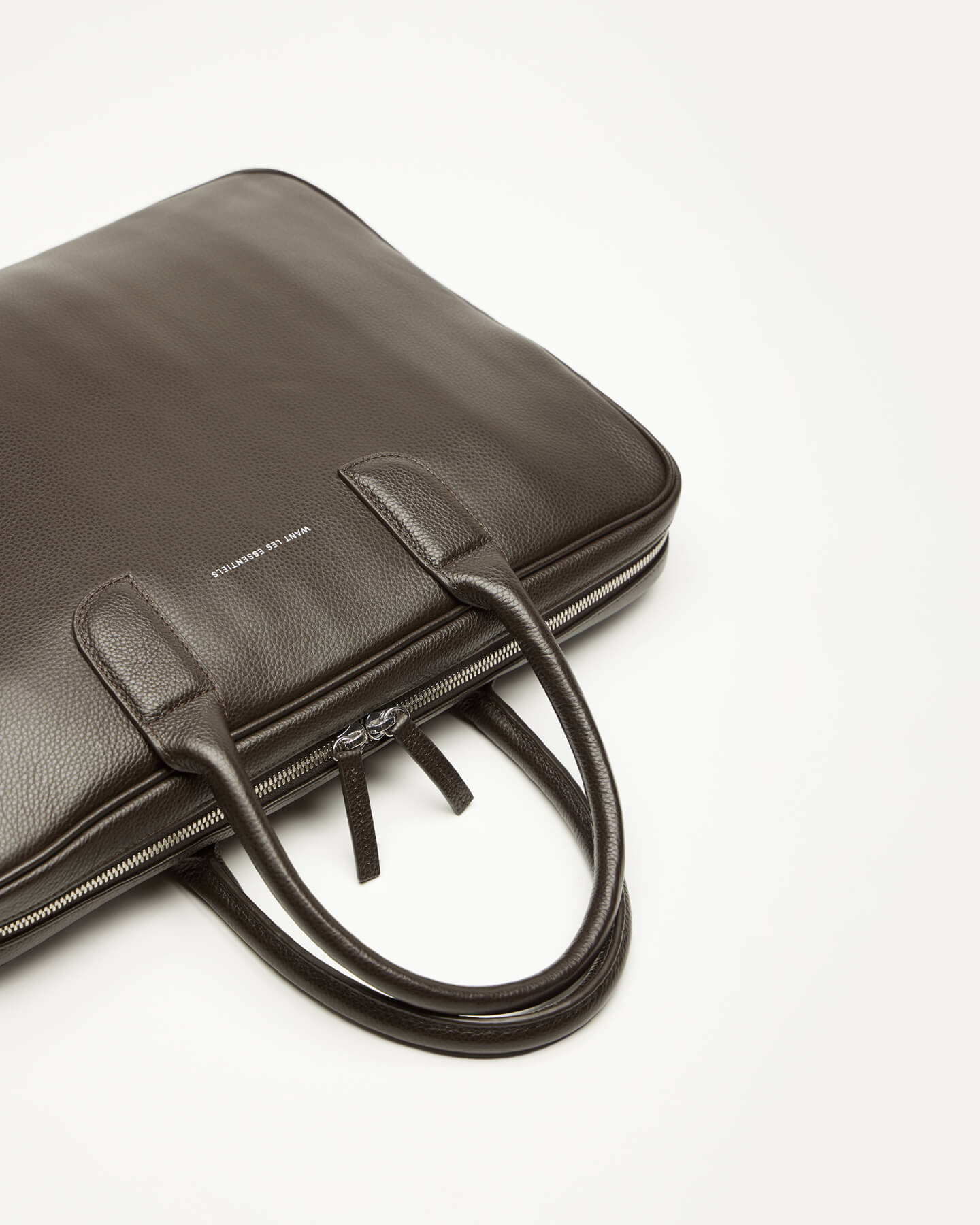 Lesage Pebble-Grained Leather Computer Bag