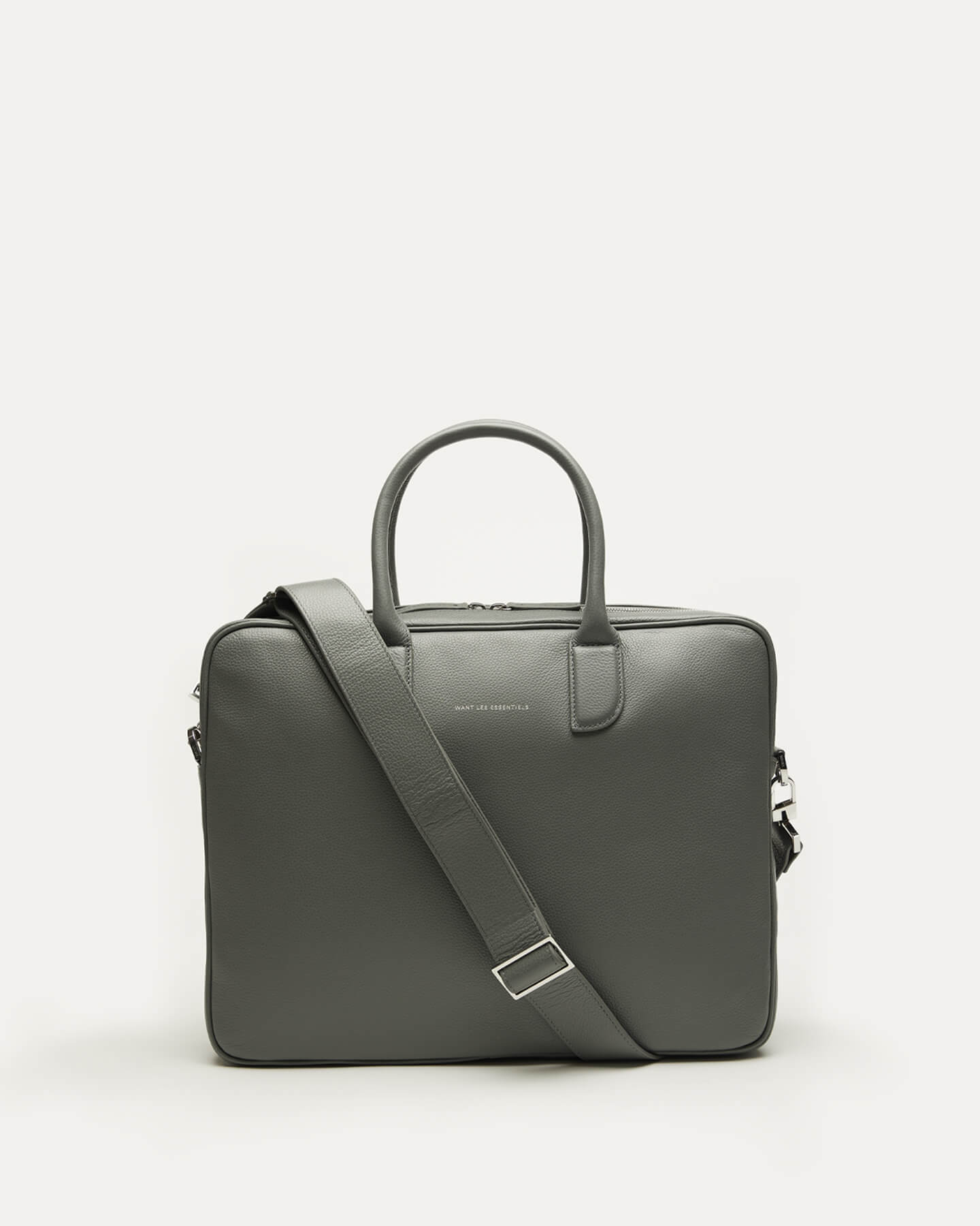 Lesage Pebble-Grained Leather Computer Bag