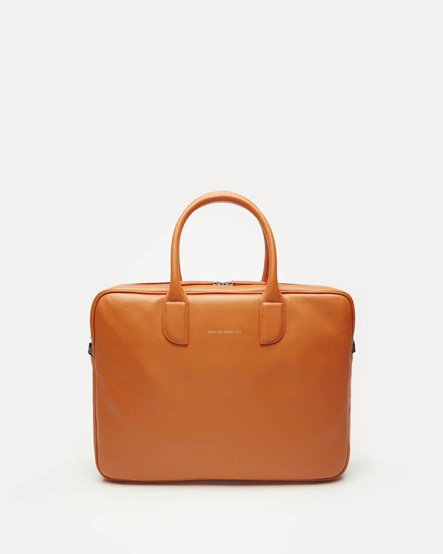 Lesage Pebble-Grained Leather Computer Bag