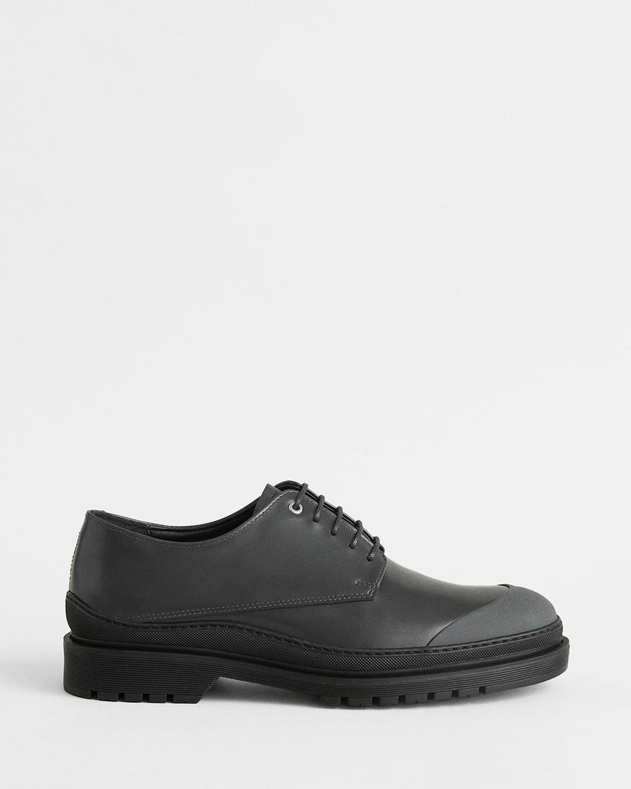 Chaussures derby Wellington en cuir pour hommes 